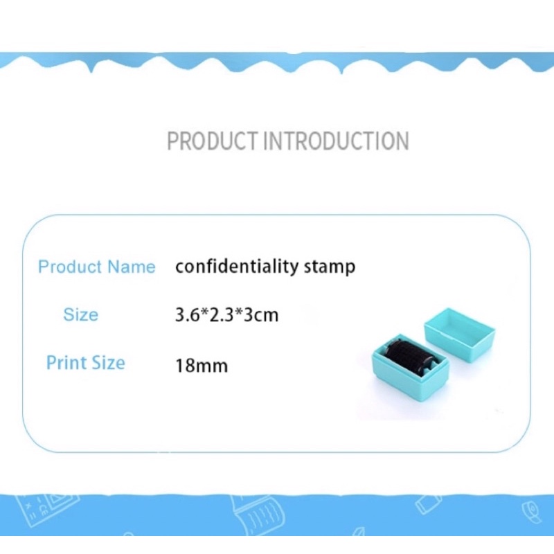 Stamp Roller Alat Menutup Menghapus Alamat dan Nama Resi Stempel Alat Pelindung Data Privacy Portable