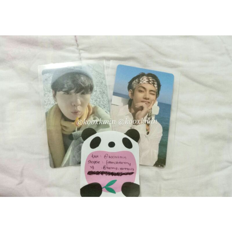 WTT bts pc official suga yoongi winpack winter package + taehyung v peaches to jimin winter package 