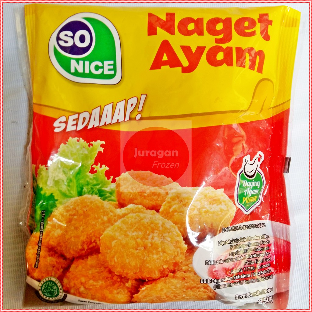 

SO NICE NUGGET 250g / CHICKEN NUGGET / NUGGET / MAKANAN / CHICKEN NUGGET / SOSIS / FROZEN FOOD