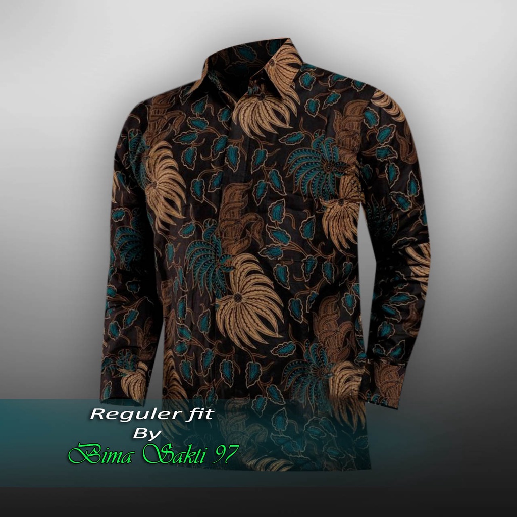 Bimasakti Kemeja Batik Pria Lengan panjang/ Baju Batik Pekalongan Murah Lengan Panjang New Modern / Seragam Pesta Resepsi Kantor Dinas Keren / Kemeja Batik Pria Lengan Panjang Terlaris / Batik Pekalongan / Kemeja Pria Terbaru /Baju Batik Pria terkini