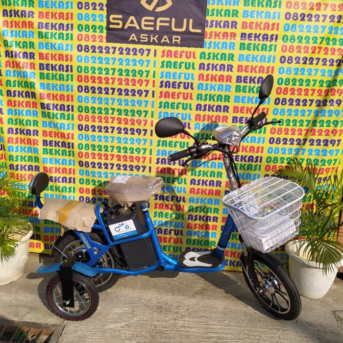 OLAHRAGA SEPEDA SEPEDA LISTRIK E-BIKE SELIS MERK KENLIST TYPE POSEIDON RODA 3 ORIGINAL-PROMO-SALE
