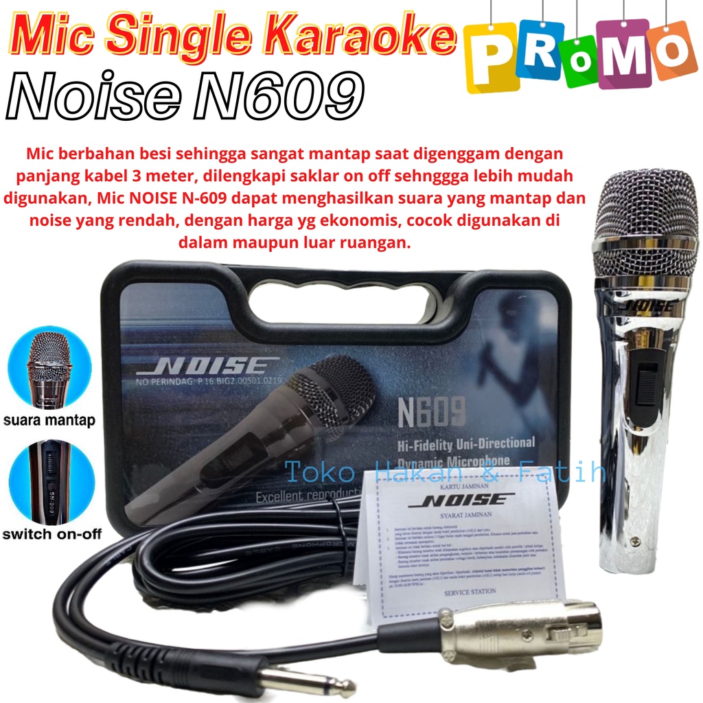Microphon Kabel Profesional High Quality Noise N609 - Microphone Professional Dynamic MIC NOISE N 60