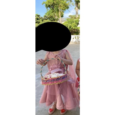 preloved dress party kondangan rose gold + anak