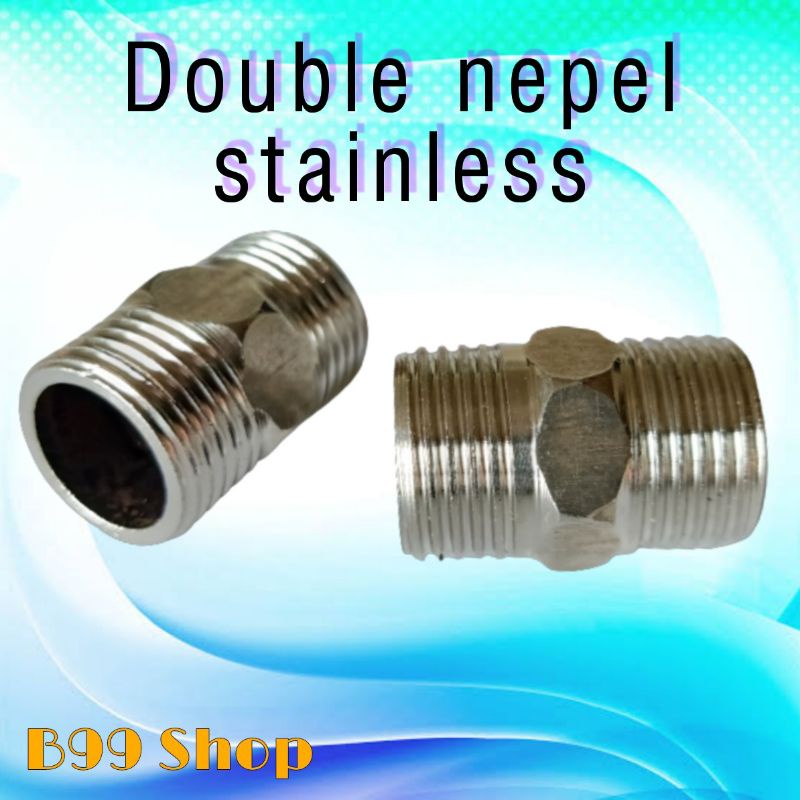 Jual Double Niple Dobel Nepel Stainless 1/2 x 1/2 | Shopee Indonesia