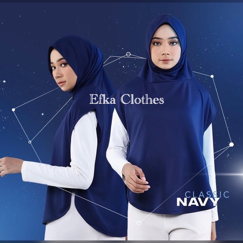 Rompi Vest Tie On Luaran Hijab Sport Olahraga Utk Lari Senam Sepeda Modest Wear/Hijab Olahraga/Hijab Senam Gowes Renang Yoga Zumba/Jilbab Olahraga Rompi Bergo Sporty Efka Clothes