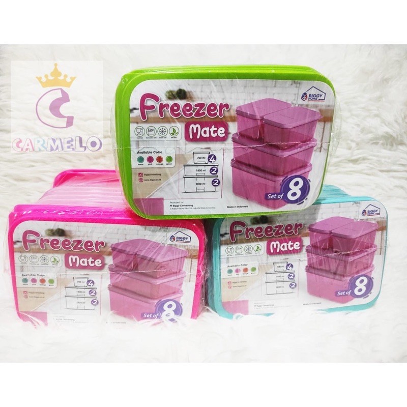 TOPLES MAKANAN BIGGY SET 8 PCS / FREEZERMATE BIGGY SET