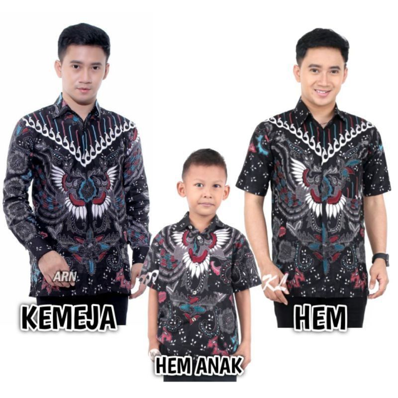 BAJU BATIK MOTIF KUPU ABU, BATIK COUPLE AYAH ANAK,BAJU COUPLE BATIK AYAH DAN ANAK LAKI-LAKI COD
