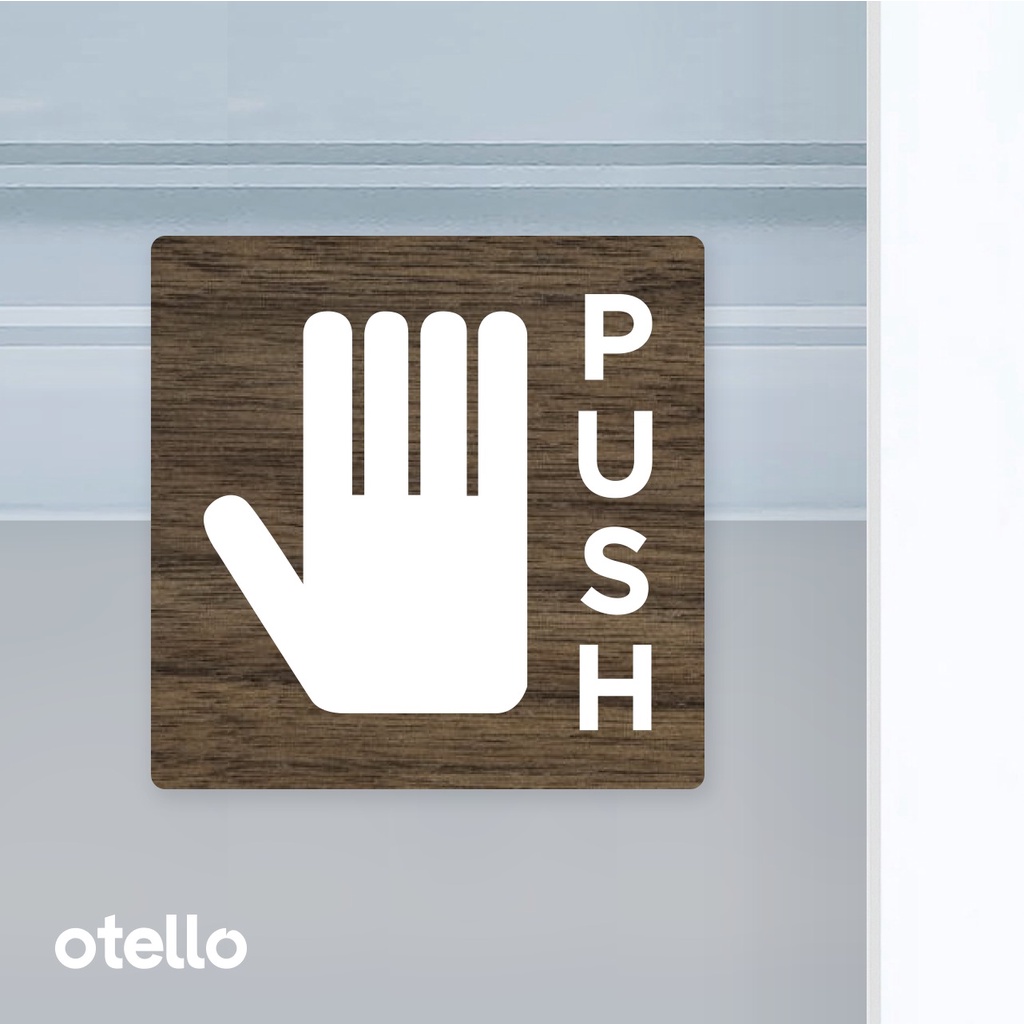 

Acrylic Sign Push Pull Icon Signage Board Label Akrilik Pintu Tempel Sticker Pintu Kafe Restoran Kantor Gedung