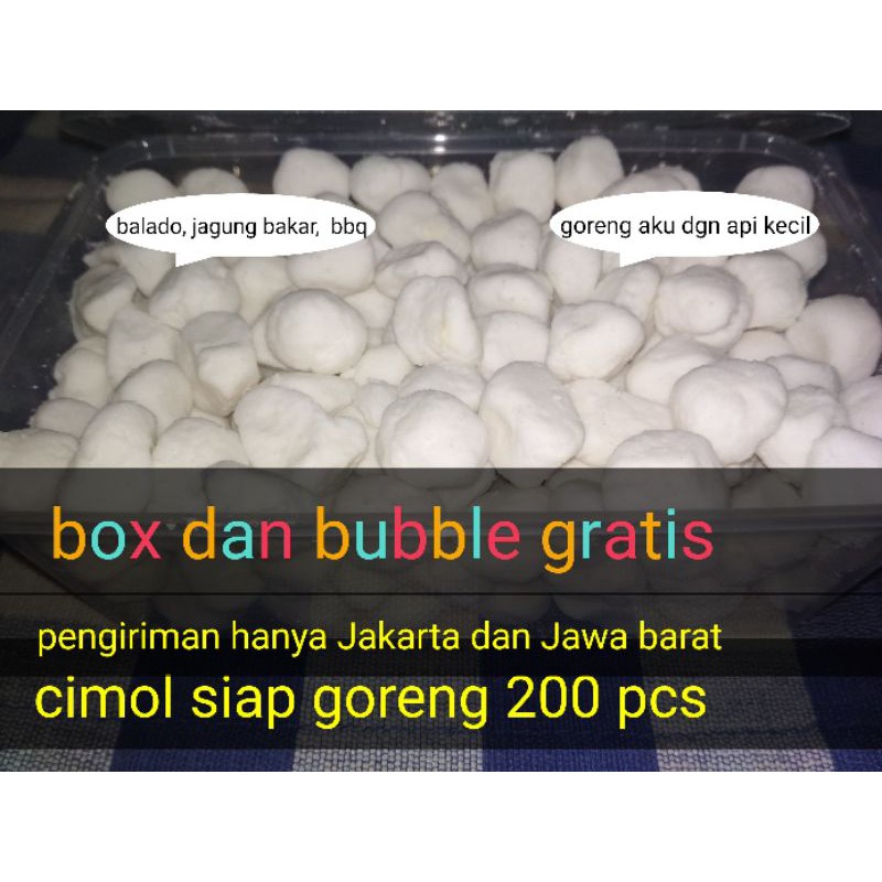 

Cimol Siap Goreng PREMIUM (200 pcs) beli 3 bonus cincau iinstant delivery