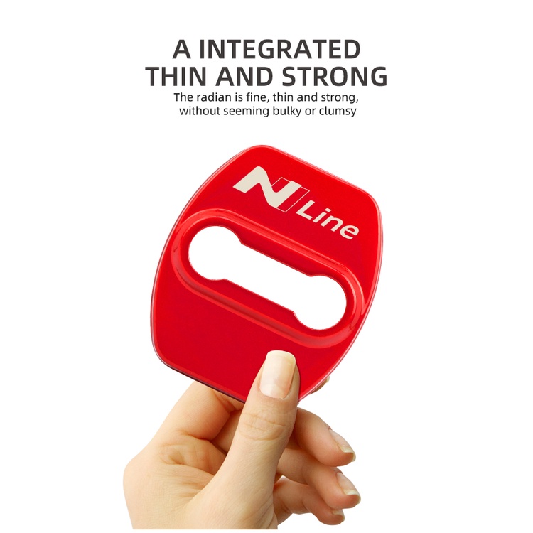 4pcs Cover Pelindung Kunci Pintu Mobil Bahan Stainless Steel Untuk HYUNDAI NLINE SPORT