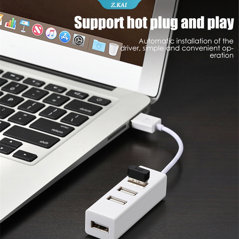 Hub Adapter Extension 4 Port USB 2.0 Mini Plug &amp; Play
