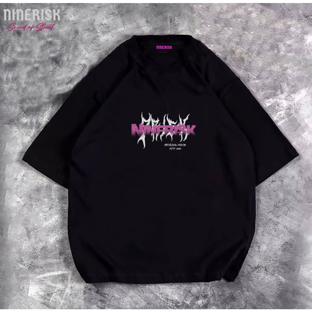Kaos Pria Distro Oversized shirt pria korea ninerisk PURPLEMOON RobboRaider kaos distro pria wanita 