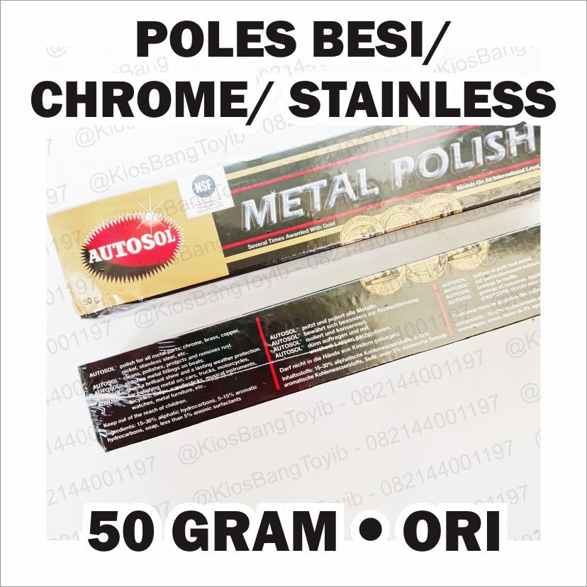 (ASLI) Autosol Metal Polish // Pembersih logam stainless kuningan // poles besi // poles logam 50gr