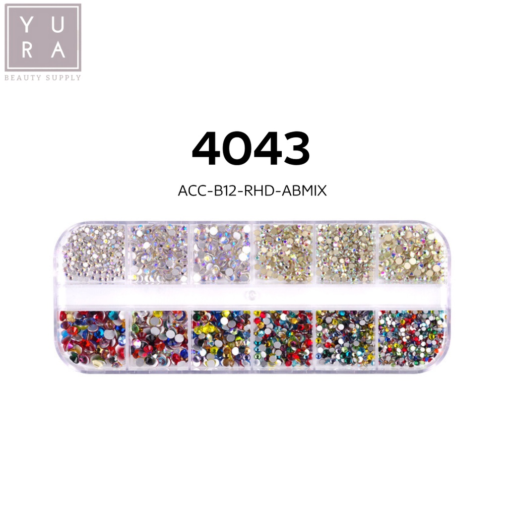 HIASAN KUKU NAIL ART Manik-manik Swarovski DECORATION DIY RHINESTONES DIAMOND BOX ISI 12