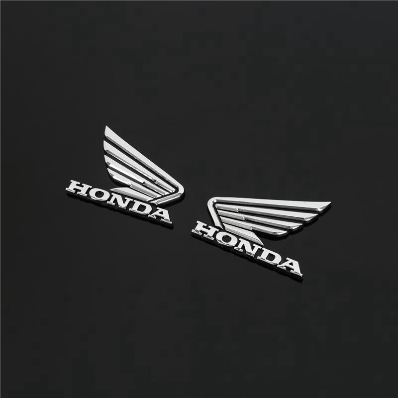 1 Pasang Stiker Emblem / Badge 3D Motif Logo Motor Bahan ABS untuk Motor Honda