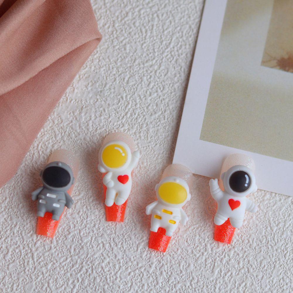 AUGUSTINA Agustinina Astronot Nail Art Perhiasan Lucu Childlike Kreatif DIY Hiasan Kuku