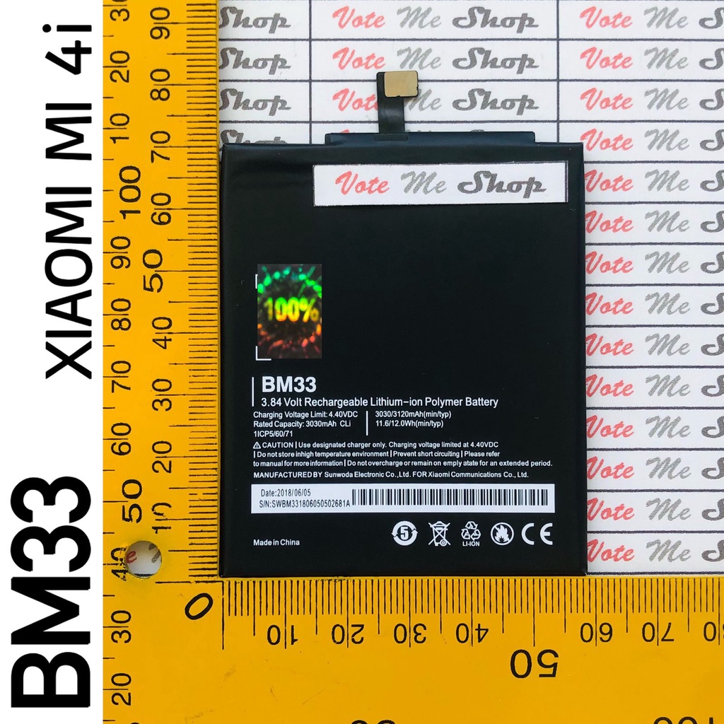 Baterai Batre Mi 4i / Mi4i Batre BM33 Battery BM 33 Original