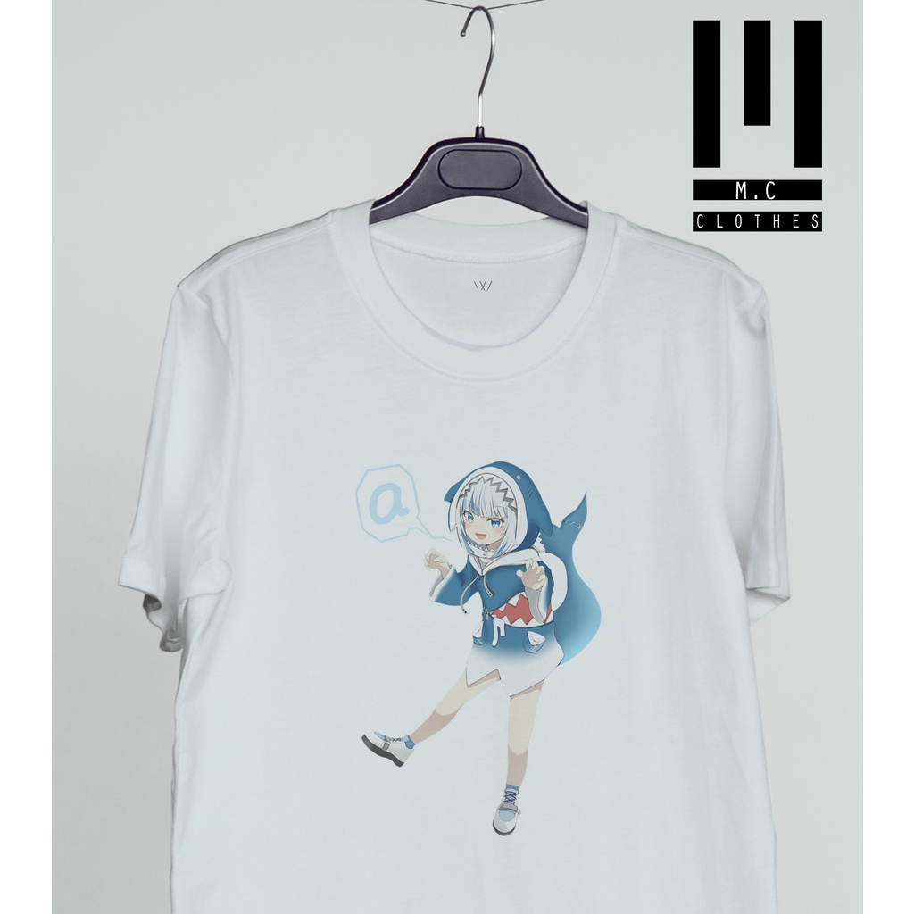 Kaos Distro GAWR GURA Baju hololive tshirt katun adem nyaman