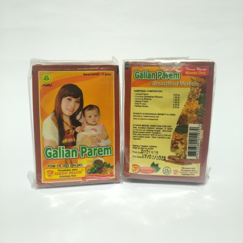 Jamu Super Serbuk Galian Parem Lancar ASI Khusus Ibu Menyusui Sabdo Palon Isi 10 Sachet