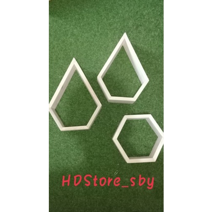 rak dinding hexagonal/ rak kayu hexagonal/ rak dinding minimalis/rak bunga/rak dinding vintage/rak d