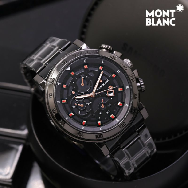 Jam Tangan MONTBLANC RANTAI TGL AKTIF CHRONO OFF Diameter 4,6 cm/ Jam Tangan Pria Fashion