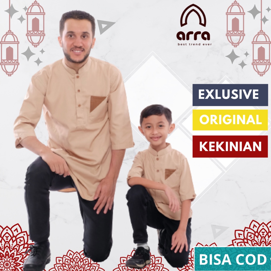 Kurta couple ayah dan anak baju koko couple ayah dan anak laki laki Arra Alfaruq kemeja couple ayah 