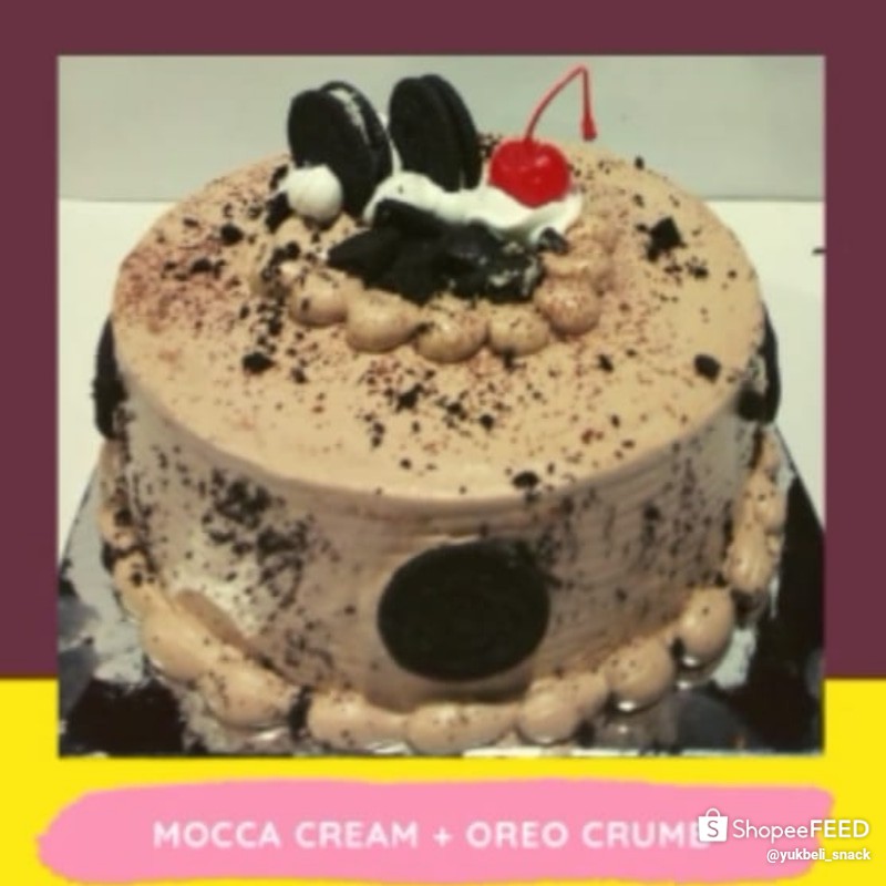 

Kue ulang tahun 20cm/kue ulang tahun mocca Oreo Crumb