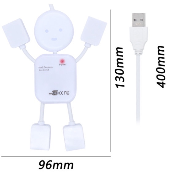 USB Hub 4 Port Paralel High Speed Arduino Extension Caracter Humanoid