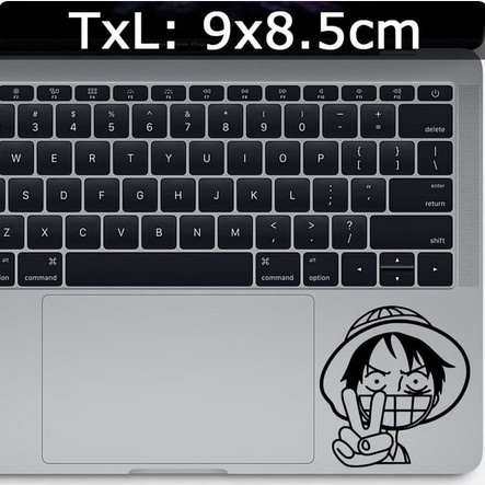 Stiker Laptop Luffy One Piece Sign Sticker Vinyl Decal Palm Rest