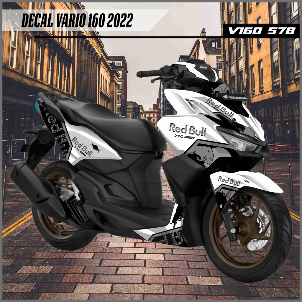 DECAL STICKER FULL BODY VARIO 160 SIMPLE REDBULL