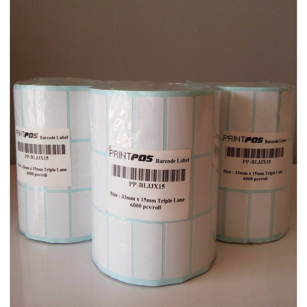 

Jual Barcode Label 33mm X 15mm, 3pcs/Baris (6000pcs/Roll), LBL33x15x6 Terlaris