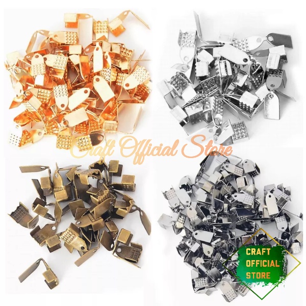 [ 50pcs ] Penjepit Tali Penjepit Bulu Bahan Craft &amp; DIY