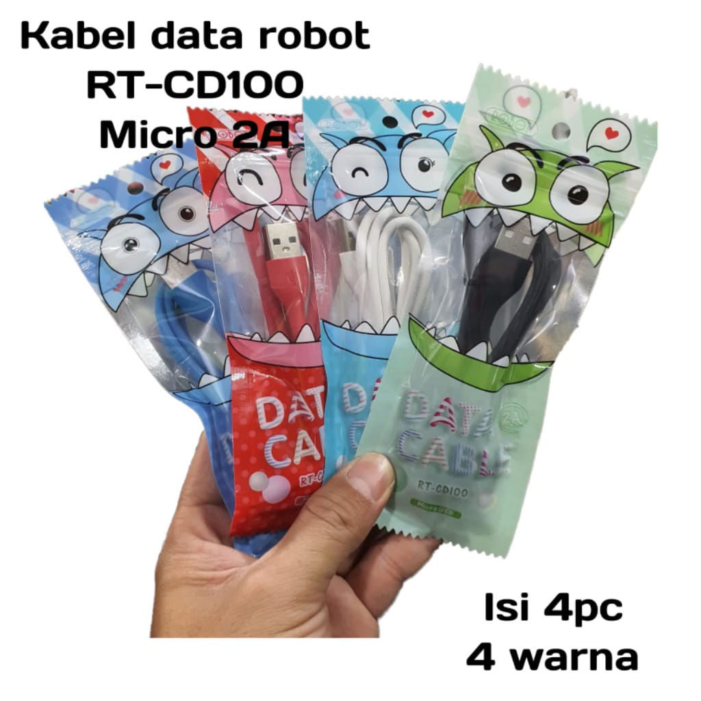 Kabel data Original 100% robot RT-CD100 2A Micro (bisa data)