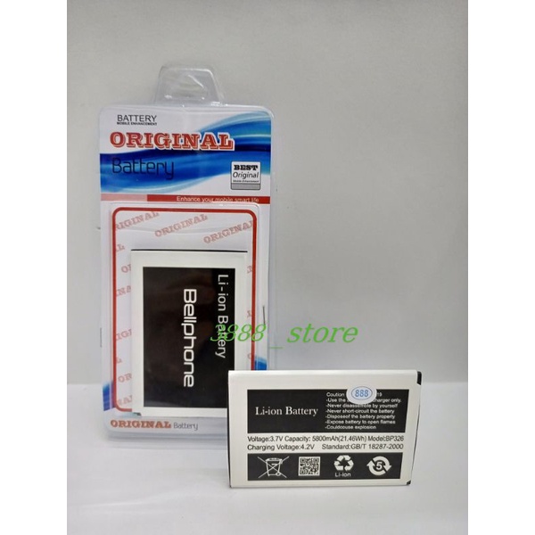 Baterai Bellphone 326 Battery Bellphone BRIKS konektor Tengah Batterai Bellphone MORI Double Power B