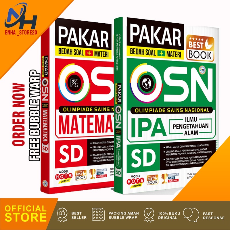 NEW Buku Persiapan Full Materi Latihan Soal dan Pembahasan Olimpiade Sains OSN KSN KSM IPA MTK SD MI