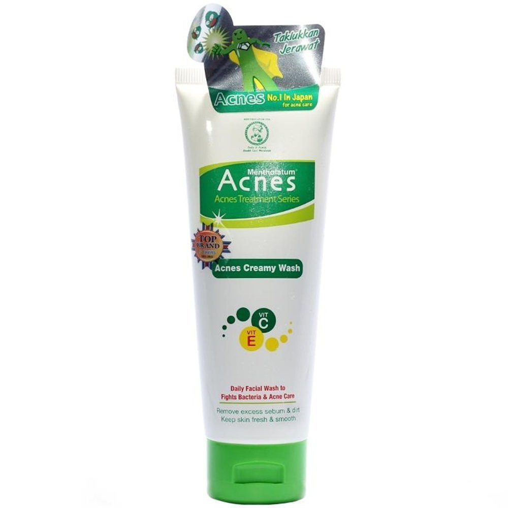 Jual ACNES CREAMY WASH 100 GRAM BESAR SABUN CUCI MUKA OBAT JERAWAT ...