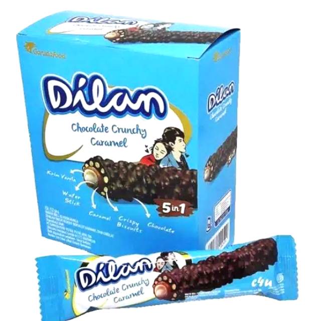 

wafer Chocolate crunchy 5 in 1 'DILAN" kemasan box