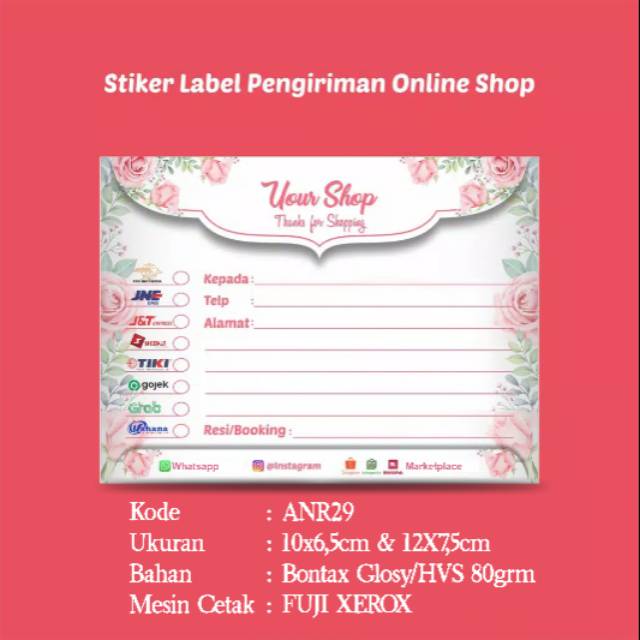 

#1 Cetak Stiker Label Pengiriman Olshop Murah - Desain Kekinian oleh orang