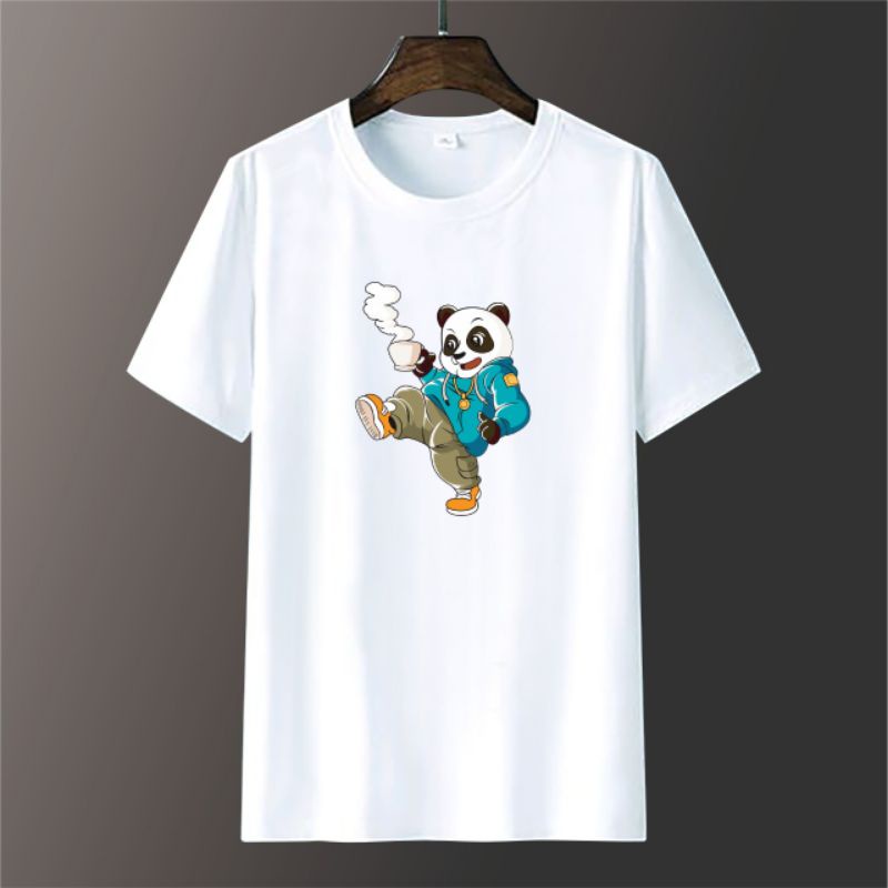 Kaos Distro Pria Lengan Pendek KUNGFU PANDA Kaos Oblong Pria Cotton Combed Atasan Tshirt Pria