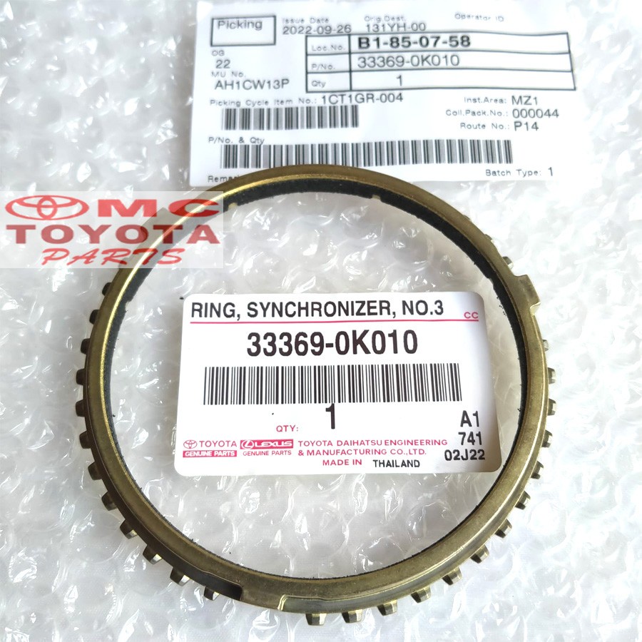Ring Synchronizer (Sinkromis) Gigi 3 Innova Fortuner Hilux 33369-0K010