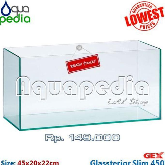 restok Aquarium GEX Glassterior Slim 450 unggulan