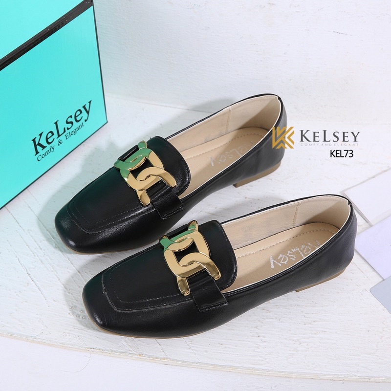 Nicole Sepatu FlatShoes Kerja Wanita Kelsey Import KEL73