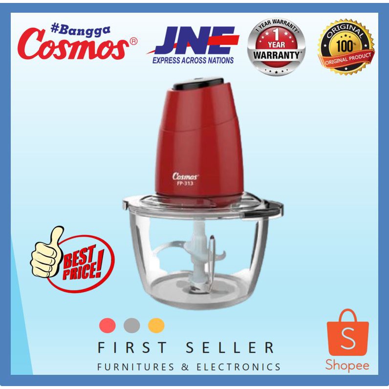 BLENDER / FOOD PROCESSOR COSMOS FP 313 / FP313 - 2 LITER ( 2L ) ORIGINAL ( ORI )100% ( TERMURAH ! )