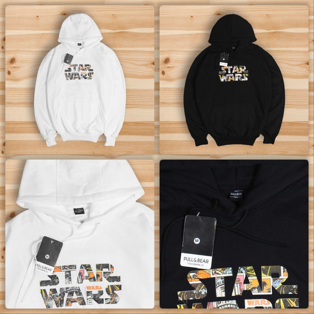 HOODIE PULLOVER PULL&BEAR PULL & BEAR STAR WARS LOGO BASIC CAMOU ARMY PRINTED SWEATSHIRT
