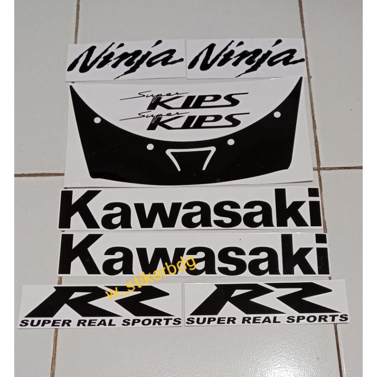 Stiker striping cutting Ninja RR Old putih