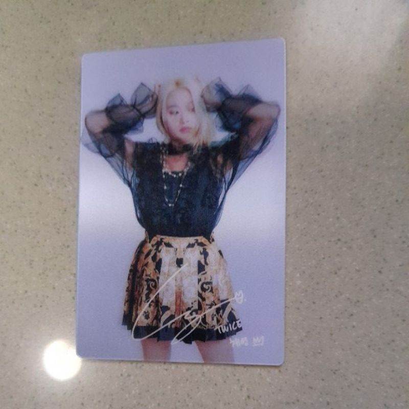 TWICE Chaeyoung Photocard Lenticular TWICELIGHTS TWICE SIGNED PHOTOCARD TWICELIGHTS TWICE LENTICULAR