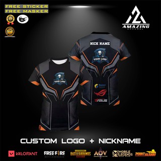 Kaos Jersey Gaming Esport Custom Squad Mobile Legend Pubg Free Fire Shopee Indonesia