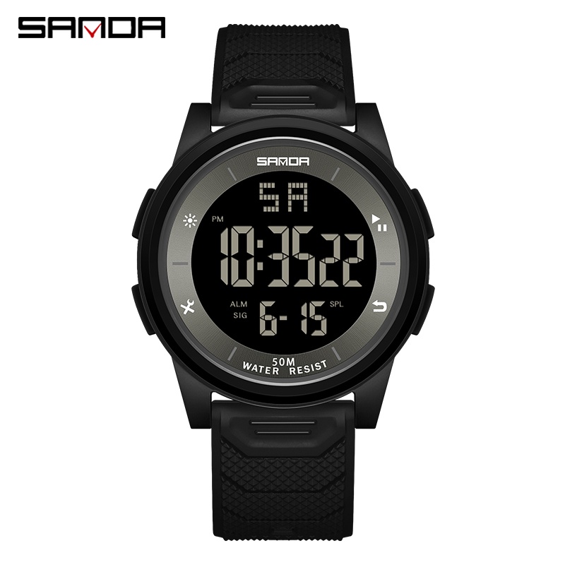 SANDA 6107 Jam Tangan Pria Wanita Digital EL Backlight Sport Watch Anti Air WATCHKITE WKOS