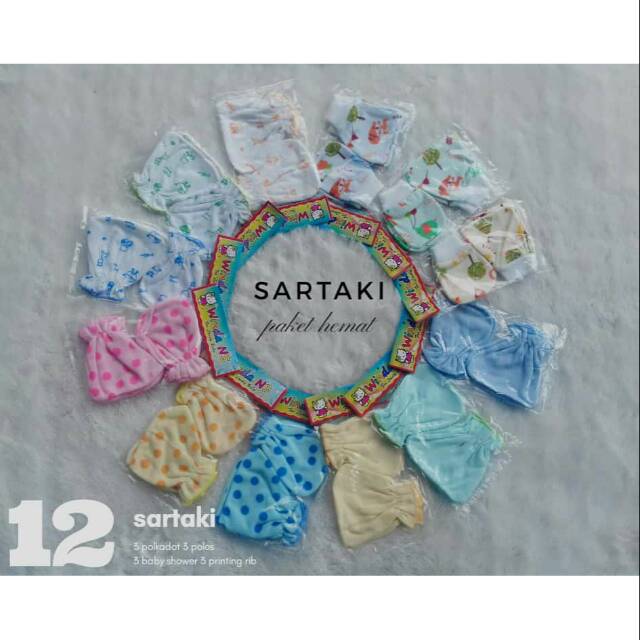 12 pcs Sartaki bayi mix motif