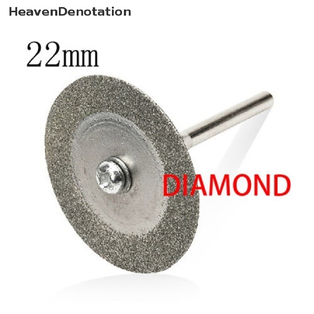 (Heavendenotation) 5pcs Mata Bor Diamond 22mm + 1 Mandrel Untuk Dremel